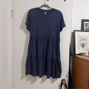 4/20$    Old Navy navy blue mini tiered dress
